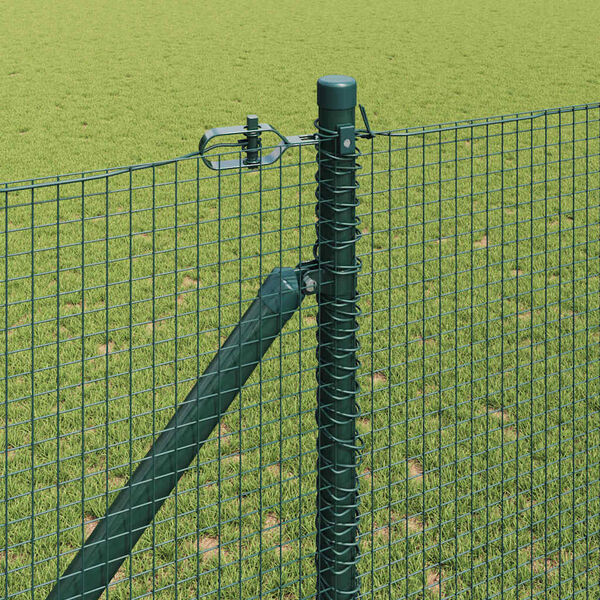 vidaXL Fence Post Green 50 x 1.2 m (16 x 16 mm mesh) Steel and PVC