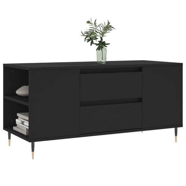 vidaXL Coffee Table Black 102x44.5x50 cm Engineered Wood