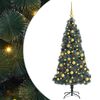 vidaXL Artificial Pre-lit Christmas Tree with Ball Set Green 180 cm