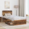 vidaXL Bed Frame with Headboard Old Wood 90 x 200 cm Engineered Wood