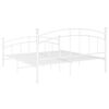 vidaXL Bed Frame without Mattress White Metal 140x200 cm