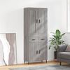 vidaXL Highboard Grey Sonoma 69.5x34x180 cm Engineered Wood