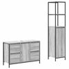 vidaXL Bathroom Furniture Set 2 pcs Grey Sonoma and Black