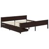 vidaXL Bed Frame without Mattress Dark Brown 180x200 cm Super King Solid Wood