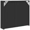 vidaXL Bathroom Mirror Cabinet with LED Light Black 60x13x52 cm