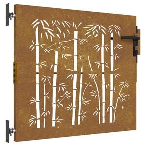 vidaXL Garden Gate 85 x 100 cm Powder-coated steel Black Lockable