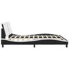 vidaXL Bed Frame without Mattress "Zadar" Black and White 200x200 cm Faux Leather