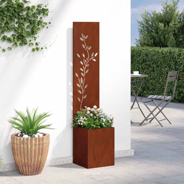 vidaXL Garden Privacy Screen Rusty 32 x 32 x 150 cm Weathering steel