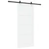 vidaXL Sliding Door White and Black 93 x 211 cm Solid Pine Wood