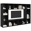 vidaXL TV Cabinet Set 4 pcs Black 37 x 37 x 142.5 cm Engineered Wood