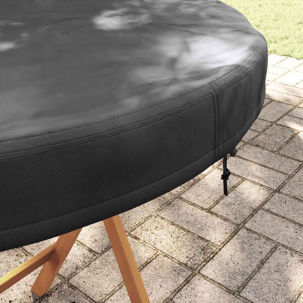 vidaXL Outdoor Table Cover Black 112 x 112 x 10 cm 600D Oxford Fbric