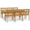 vidaXL 7 Piece Garden Dining Set Solid Wood Teak