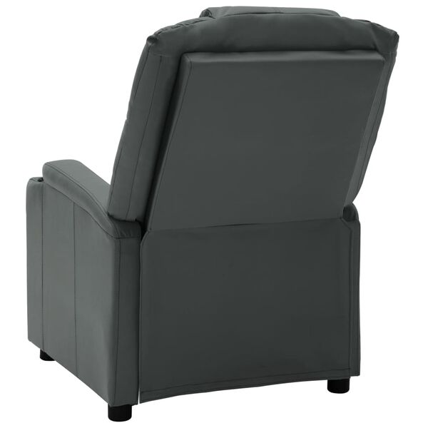 vidaXL Recliner Chair Grey Faux Leather