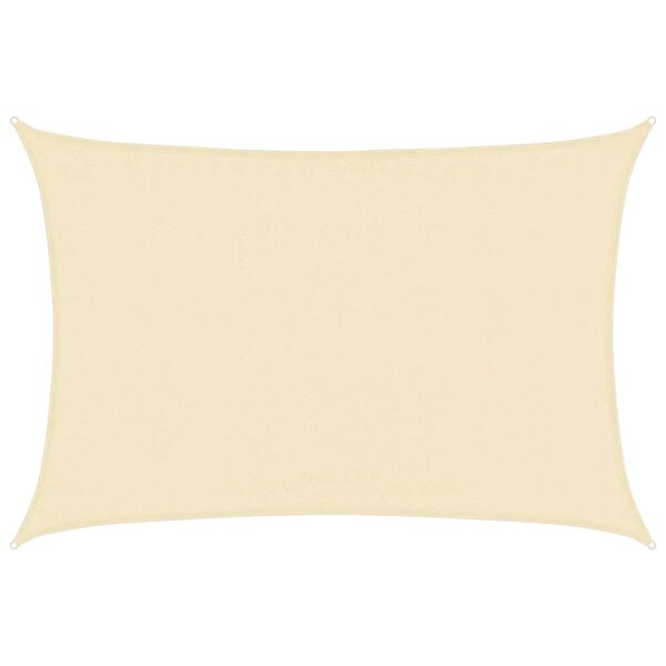 vidaXL Sunshade Sail 160 g/m² Cream 3.5x4.5 m HDPE