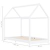 vidaXL Kids Bed Frame White Solid Pine Wood 90x200 cm