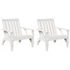 vidaXL Garden Adirondack Chairs 2 pcs White 75x77x77cm Solid Wood Pine