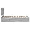 vidaXL Bed Frame with Drawer Grey Sonoma 120 x 190 cm Engineered Wood