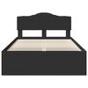 vidaXL Bed Frame with Headboard Black 120 x 200 cm Solid Pine Wood