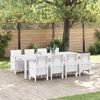 vidaXL Garden Dining Set 9 pcs White Polypropylene