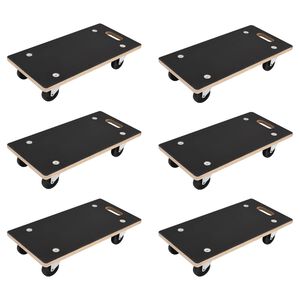 vidaXL Transport Trolley 6 pcs Grey Plywood