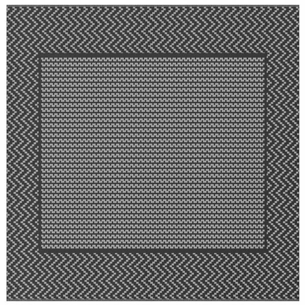vidaXL Outdoor Rug ARAKIL Black and grey 300 x 300 cm PP