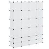 vidaXL Modular Cabinet 18 Compartments White 37x146x180.5 cm