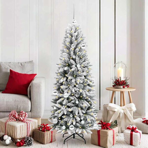 vidaXL Artificial Christmas Tree with 150 LEDs White 63 x 63 x 150 cm