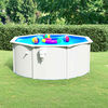 vidaXL Swimming Pool with Steel Wall 300x120 cm White