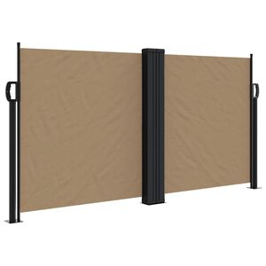 vidaXL Retractable Side Awning Taupe 120x1000 cm