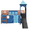 vidaXL Kids' Loft Bed with Tower Blue 80x200 cm Solid Wood Pine