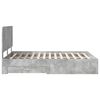 vidaXL Bed Frame Concrete Grey 150 x 200 cm Engineered Wood