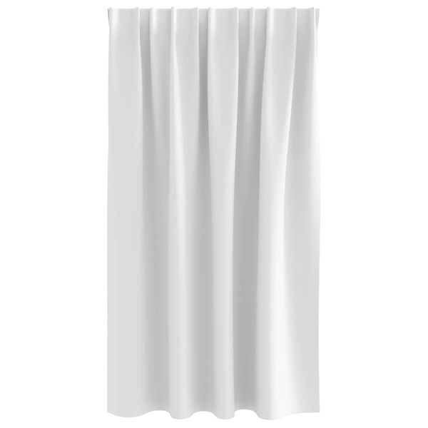 vidaXL Blackout Curtains with Rings 2 pcs Bright White 140 x 140 cm