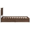 vidaXL Storage Bed with Drawer Brown Oak 75 x 190 cm Engineered Wood
