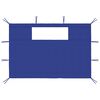 vidaXL Gazebo Sidewalls with Windows 2 pcs Blue