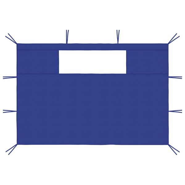 vidaXL Gazebo Sidewalls with Windows 2 pcs Blue