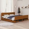 vidaXL Bed Frame without Mattress Honey Brown Solid Wood 200x200 cm