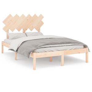 vidaXL Bed Frame without Mattress 120x190 cm Small Double Solid Wood