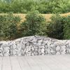 vidaXL Arched Gabion Basket 400x30x60/80 cm Galvanised Iron
