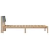 vidaXL Bed frame Brown and light grey 75 x 190 cm Solid pine wood