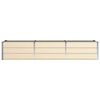 vidaXL Planter Ivory 240 x 80 x 45 cm Steel