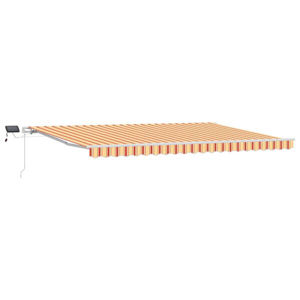 vidaXL Retractable Awning Manual Yellow and Orange 500 x 300 cm