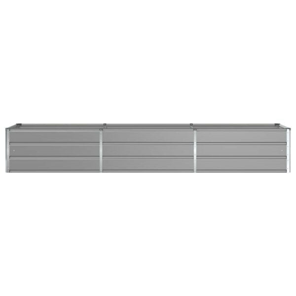 vidaXL Planter Light Grey 290 x 50 x 45 cm Galvanised Steel