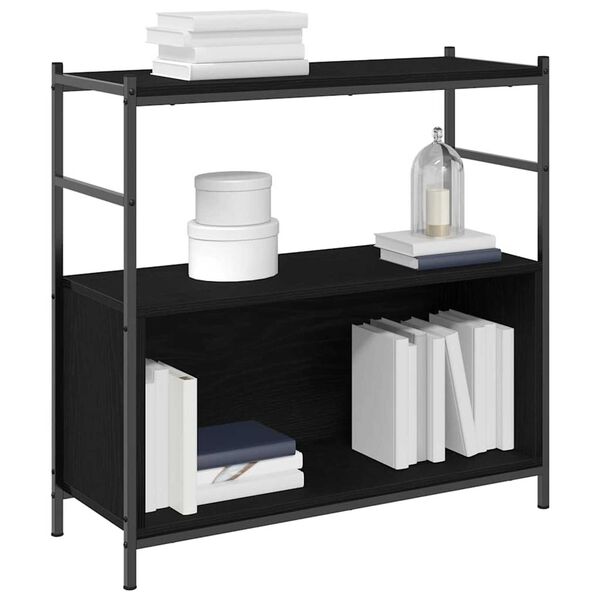 vidaXL Bookshelf Black oak 80 x 30 x 78.5 cm Engineered Wood