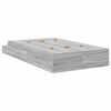 vidaXL Storage Bed Frame Grey Sonoma 120 cm Engineered Wood
