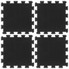 vidaXL Rubber Floor Tiles 4 pcs Black 16 mm 30x30 cm