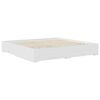vidaXL Bed Frame with Headboard White 200 x 200 cm Engineered Wood