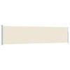 vidaXL Side Awning | Cream | Polyester with PU coating, Powder-Coated Steel