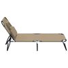 vidaXL Folding Sun Lounger Taupe Oxford Fabric&Powder-coated Steel