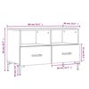 vidaXL TV Cabinet High Gloss White 80x36x50 cm Engineered Wood