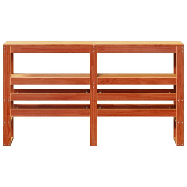 vidaXL Headboard with Shelves Wax Brown 140 cm Solid Wood Pine